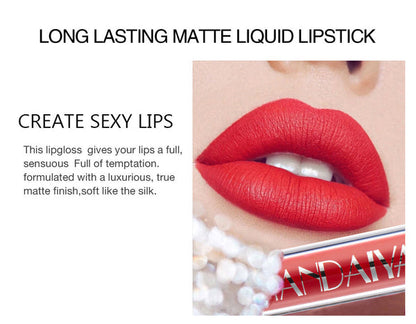 6-Piece Velvet Matte Liquid Lipstick Set with a waterproof, long-lasting, non-sticky formula in stunning nude shades. Quick-drying with up to 24-hour stay, ideal for daily use or as a makeup gift for women, Combo Pack (6 x 2.5ML each).