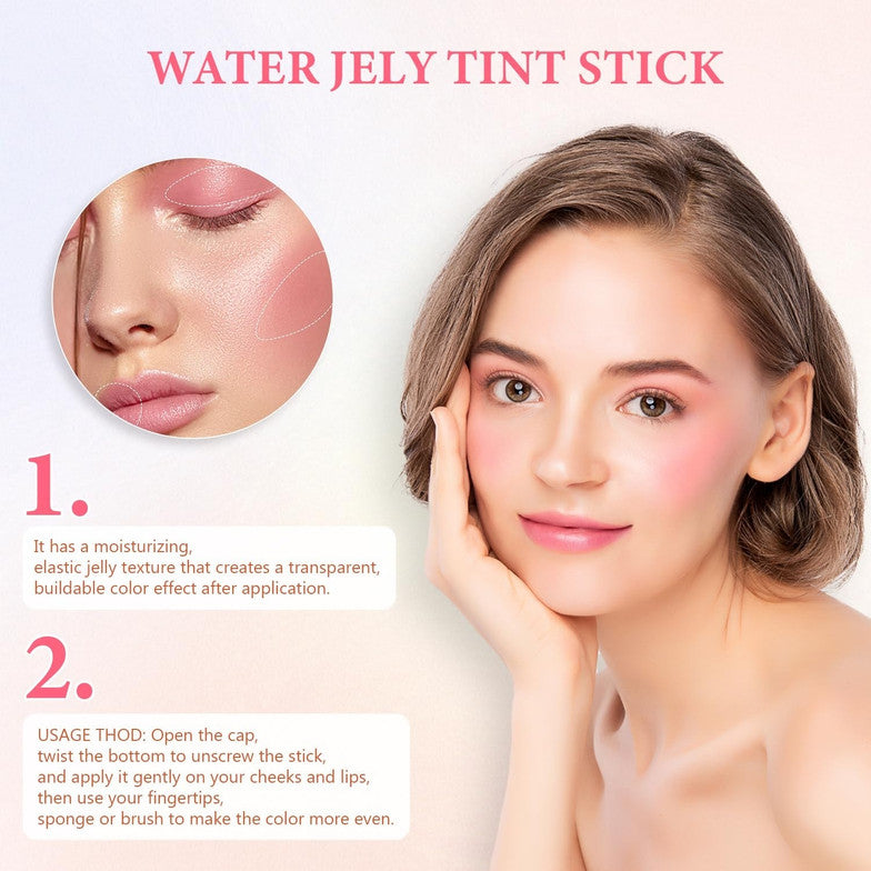 4 Colors Jelly Blush Stick Lip Balm Eyeshadow 3-in-1 Multi-Use Matte Blush Moisturize Brighten Lip Gloss Multi-Use Blush Makeup