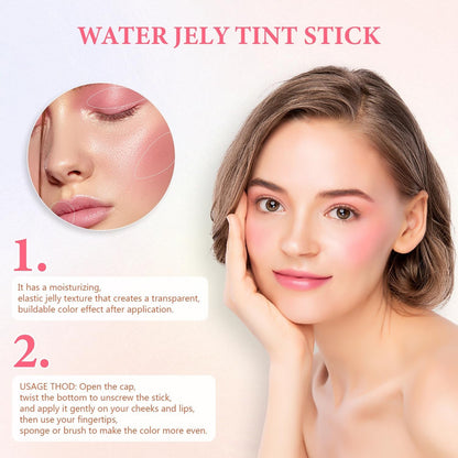4 Colors Jelly Blush Stick Lip Balm Eyeshadow 3-in-1 Multi-Use Matte Blush Moisturize Brighten Lip Gloss Multi-Use Blush Makeup