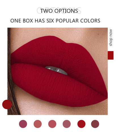 6-Piece Velvet Matte Liquid Lipstick Set with a waterproof, long-lasting, non-sticky formula in stunning nude shades. Quick-drying with up to 24-hour stay, ideal for daily use or as a makeup gift for women, Combo Pack (6 x 2.5ML each).