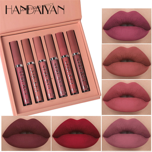 6-Piece Velvet Matte Liquid Lipstick Set with a waterproof, long-lasting, non-sticky formula in stunning nude shades. Quick-drying with up to 24-hour stay, ideal for daily use or as a makeup gift for women, Combo Pack (6 x 2.5ML each).