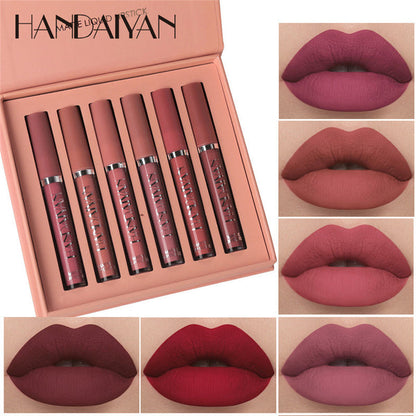 6-Piece Velvet Matte Liquid Lipstick Set with a waterproof, long-lasting, non-sticky formula in stunning nude shades. Quick-drying with up to 24-hour stay, ideal for daily use or as a makeup gift for women, Combo Pack (6 x 2.5ML each).