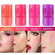 4 Colors Jelly Blush Stick Lip Balm Eyeshadow 3-in-1 Multi-Use Matte Blush Moisturize Brighten Lip Gloss Multi-Use Blush Makeup