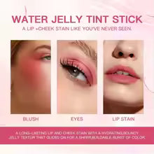 4 Colors Jelly Blush Stick Lip Balm Eyeshadow 3-in-1 Multi-Use Matte Blush Moisturize Brighten Lip Gloss Multi-Use Blush Makeup
