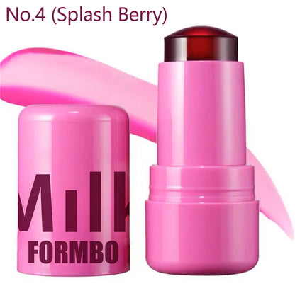 4 Colors Jelly Blush Stick Lip Balm Eyeshadow 3-in-1 Multi-Use Matte Blush Moisturize Brighten Lip Gloss Multi-Use Blush Makeup