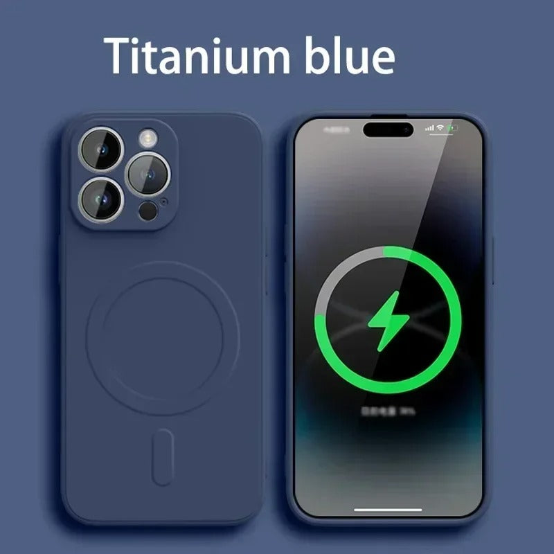 Luxury Liquid Silicone For Magsafe Case For iPhone 17 Air 16 Plus 15 14 13 12 Pro Max 17Pro Wireless Charging Skin Smooth Cover.