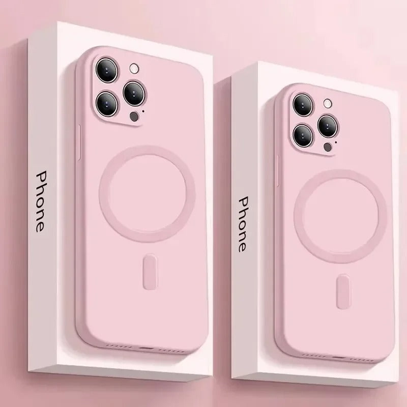 Luxury Liquid Silicone For Magsafe Case For iPhone 17 Air 16 Plus 15 14 13 12 Pro Max 17Pro Wireless Charging Skin Smooth Cover.