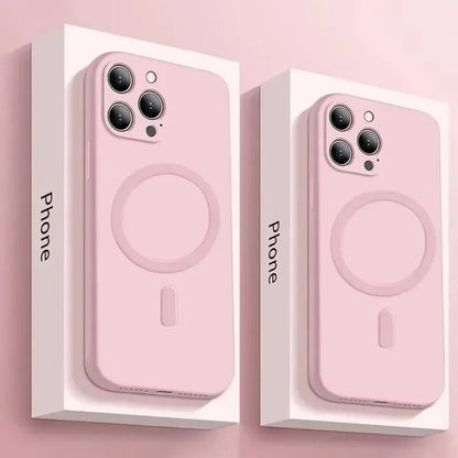 Luxury Liquid Silicone For Magsafe Case For iPhone 17 Air 16 Plus 15 14 13 12 Pro Max 17Pro Wireless Charging Skin Smooth Cover.