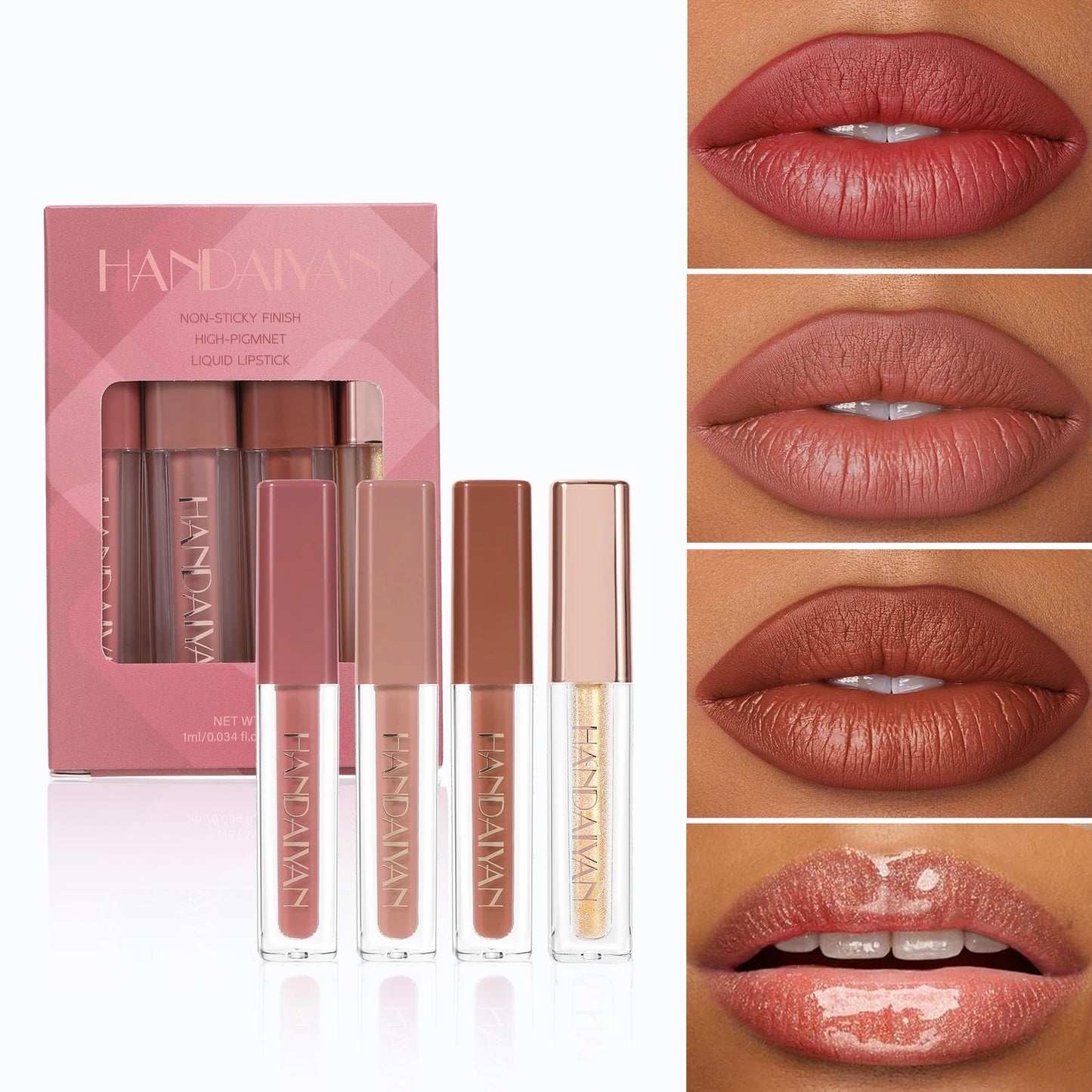 6-Piece Velvet Matte Liquid Lipstick Set with a waterproof, long-lasting, non-sticky formula in stunning nude shades. Quick-drying with up to 24-hour stay, ideal for daily use or as a makeup gift for women, Combo Pack (6 × 2.5ML each).