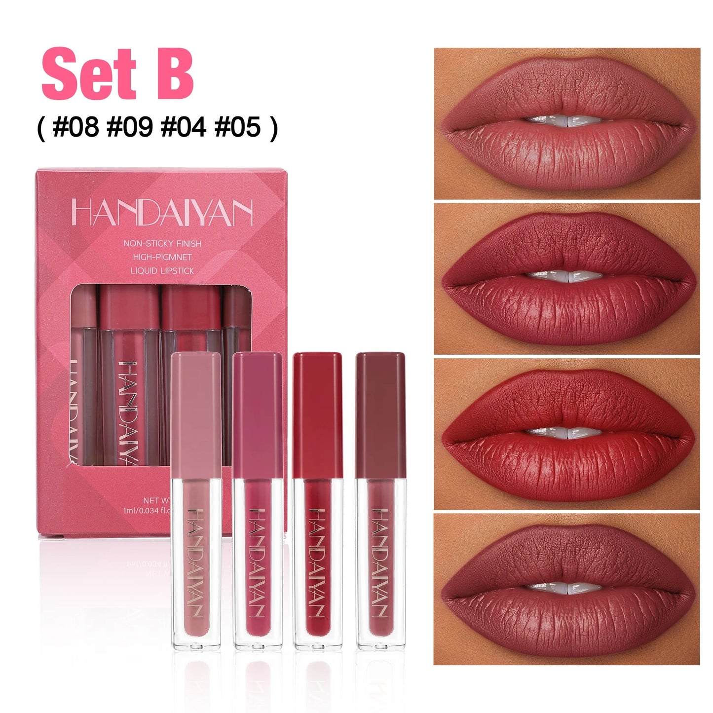 6-Piece Velvet Matte Liquid Lipstick Set with a waterproof, long-lasting, non-sticky formula in stunning nude shades. Quick-drying with up to 24-hour stay, ideal for daily use or as a makeup gift for women, Combo Pack (6 × 2.5ML each).