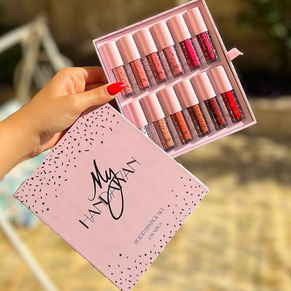 12-Piece Velvet Matte Liquid Lipstick Set with waterproof, long-lasting, non-sticky formula in stunning nude shades. Quick-drying with up to 24-hour stay, ideal for daily use or as a makeup gift for women. (2.5ML X 12 each)