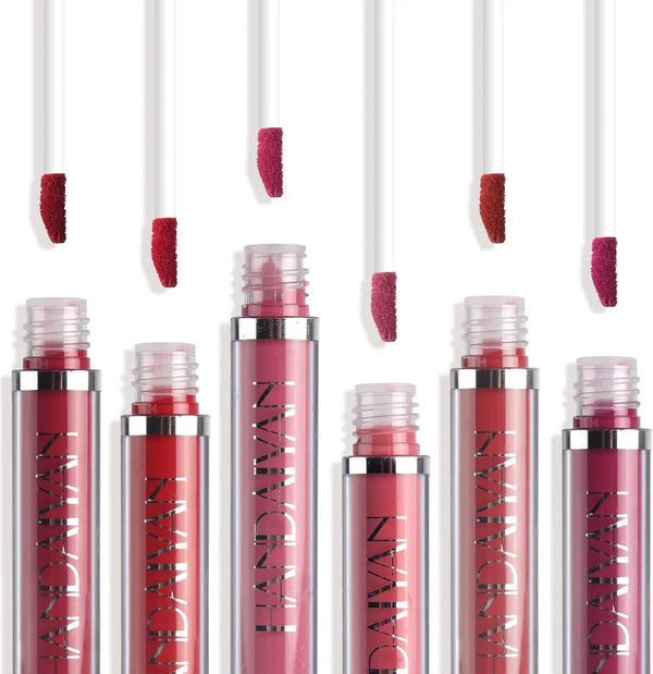 6-Piece Velvet Matte Liquid Lipstick Set with a waterproof, long-lasting, non-sticky formula in stunning nude shades. Quick-drying with up to 24-hour stay, ideal for daily use or as a makeup gift for women, Combo Pack (6 x 2.5ML each).