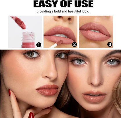 12-Piece Velvet Matte Liquid Lipstick Set with waterproof, long-lasting, non-sticky formula in stunning nude shades. Quick-drying with up to 24-hour stay, ideal for daily use or as a makeup gift for women. (2.5ML X 12 each)