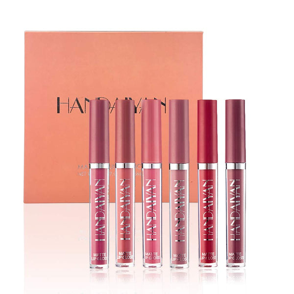 6-Piece Velvet Matte Liquid Lipstick Set with a waterproof, long-lasting, non-sticky formula in stunning nude shades. Quick-drying with up to 24-hour stay, ideal for daily use or as a makeup gift for women, Combo Pack (6 x 2.5ML each).